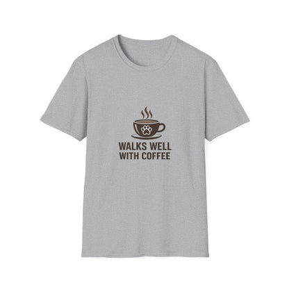 Walks Well With Coffee — Pet Parent Graphic Tee