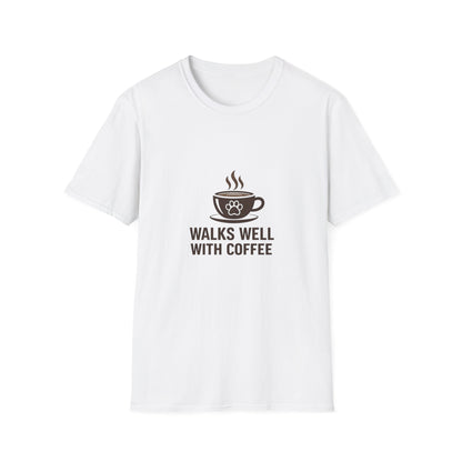 Walks Well With Coffee — Pet Parent Graphic Tee