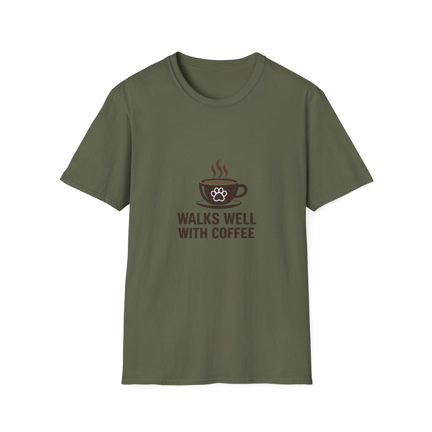 Walks Well With Coffee — Pet Parent Graphic Tee