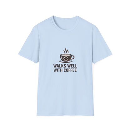 Walks Well With Coffee — Pet Parent Graphic Tee