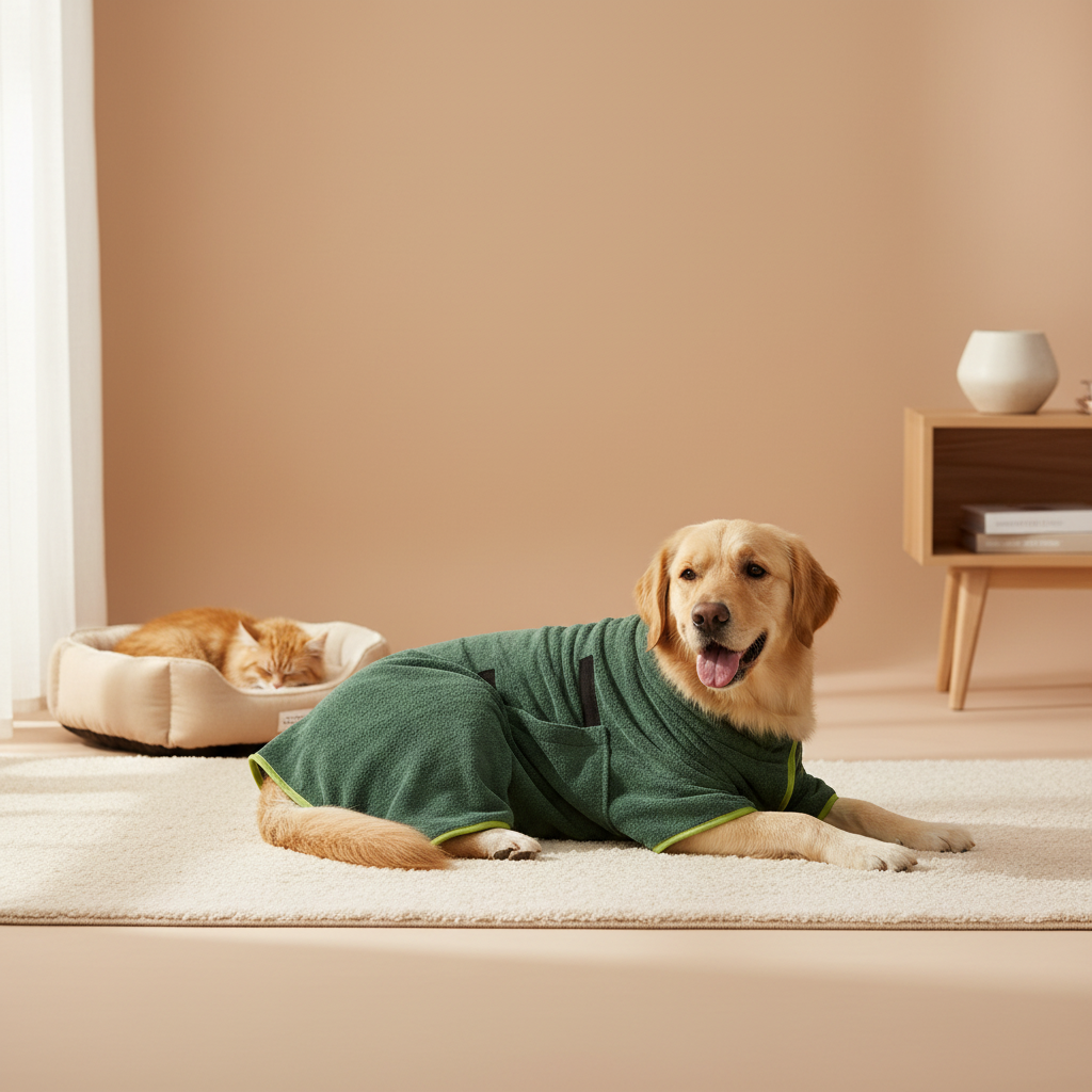Fluffy Pet Bathrobe