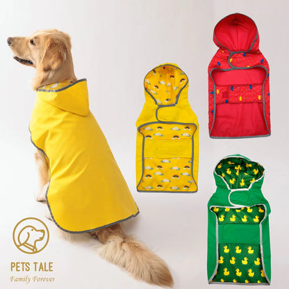 Waterproof Reflective Dog Raincoat with Harness Hole - Winter Safety Vest