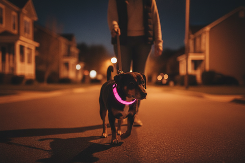 LED Glow Dog Collar Night Walk